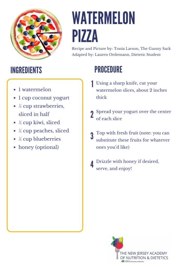 Recipe for allergy free watermelon pizza